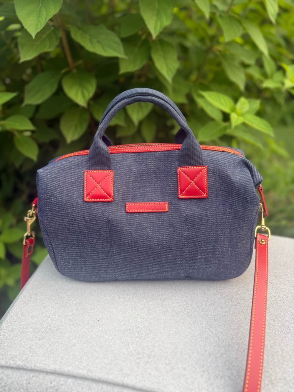Dooney & Bourke Vintage 2000 Denim Soft Satchel in excellent condition. - Picture 2 of 4